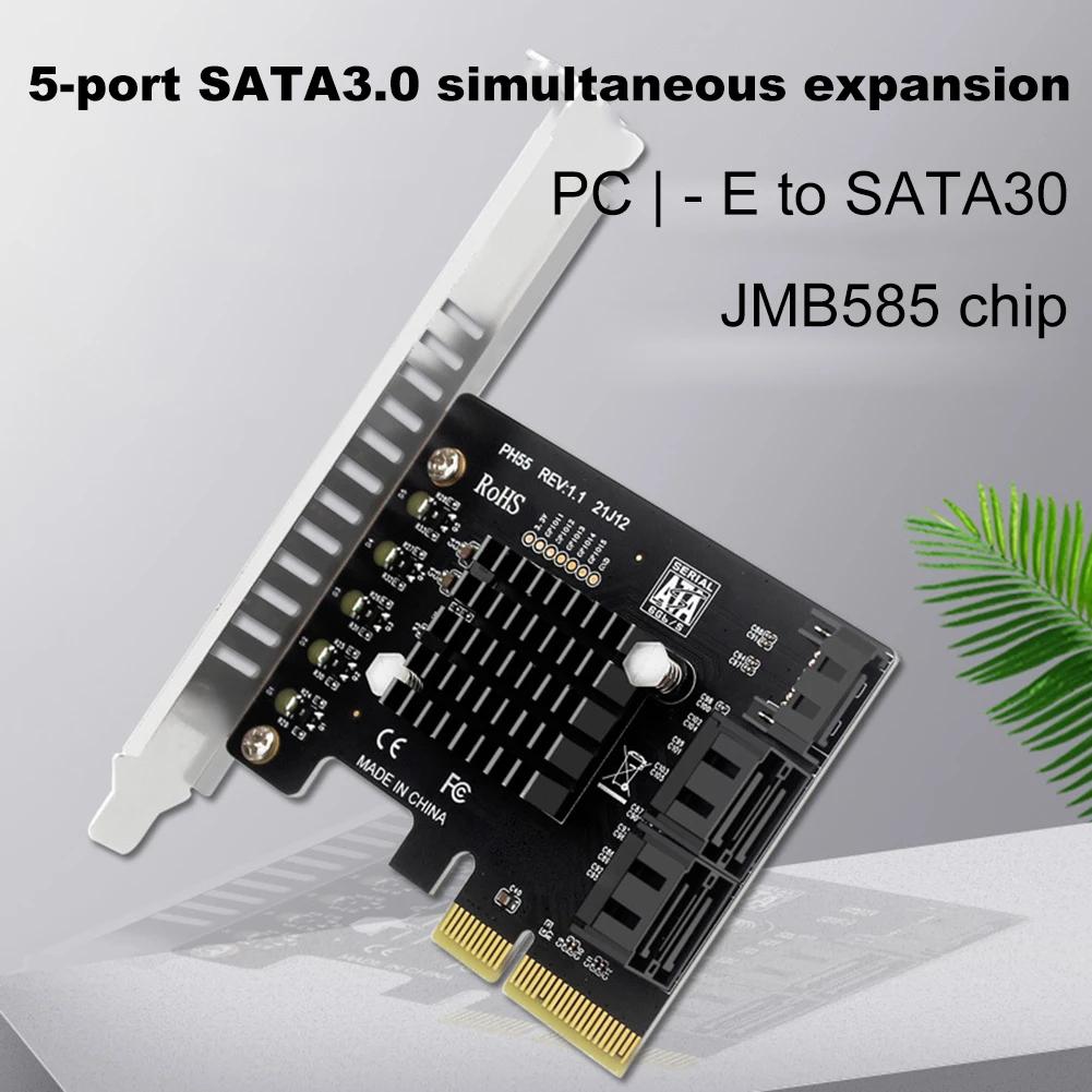 PCIe SATA ī Jmb585 Ĩ PCIe X4 to SATA3.0 Ȯ  ī, Windows, Linux, Mac OS Mini ĳ̵ Ʈ 